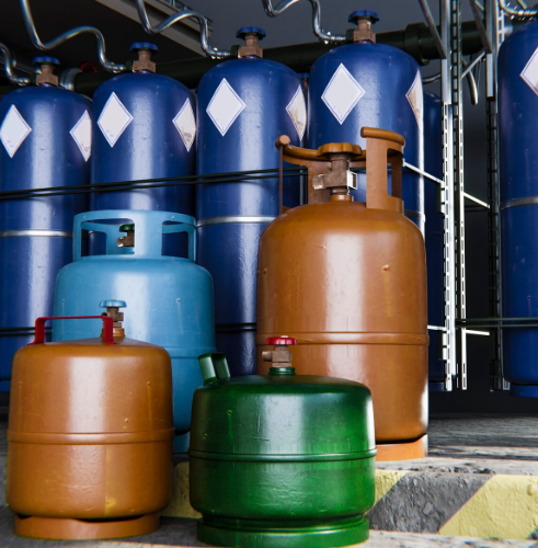Gas cylinder setup